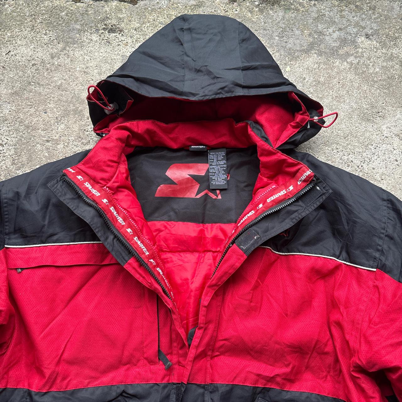 Black and Red Starter puffer jacket