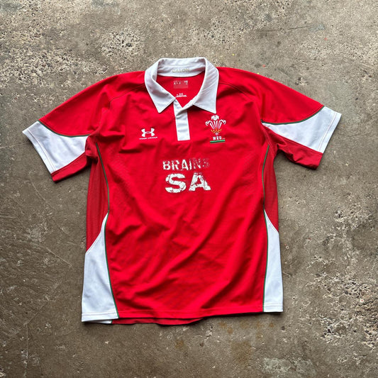 2009 Red Wales Under Armour home shirt - XL