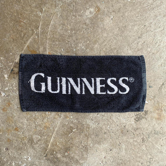 Vintage Black Guinness Bar Towel - 18" x 8