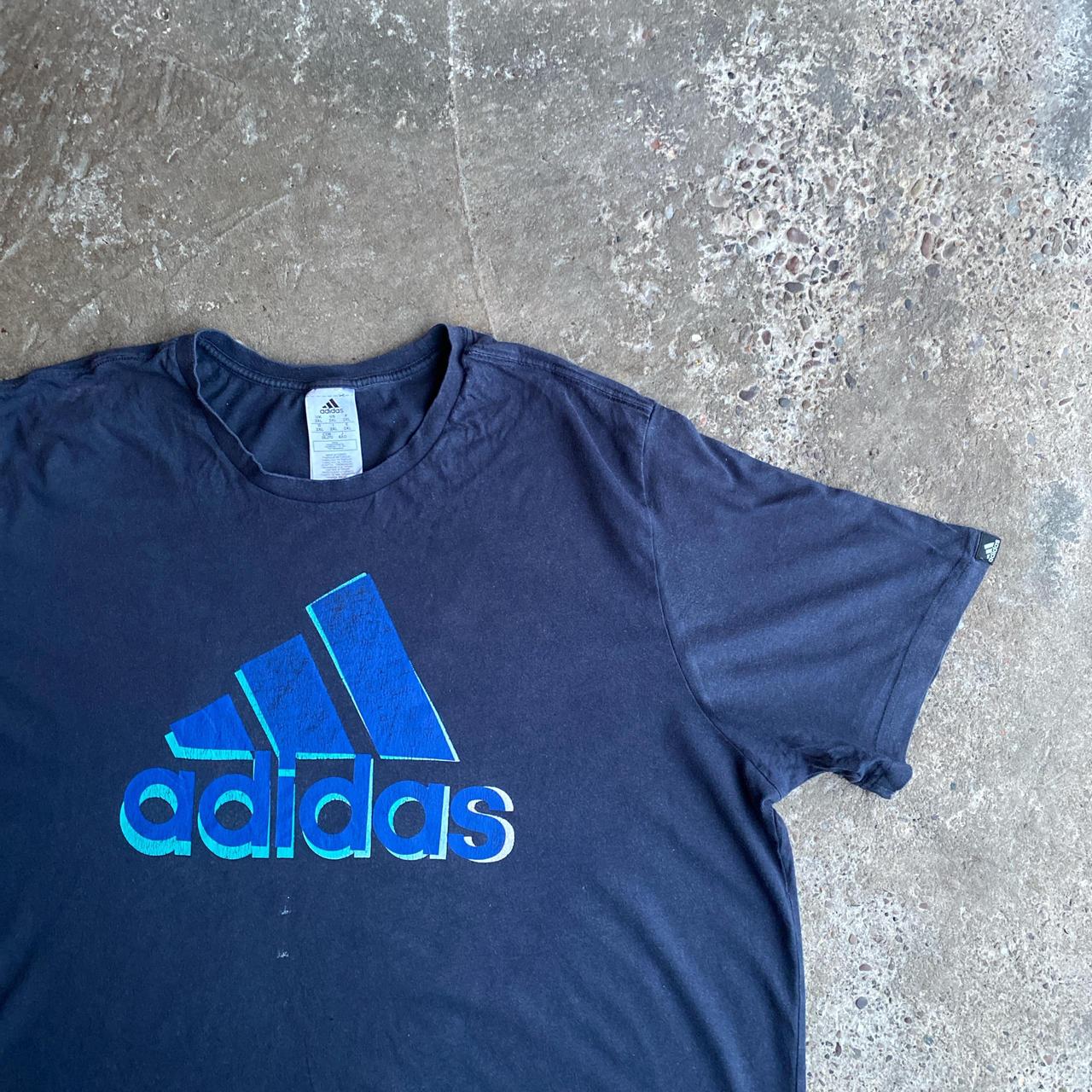 Navy Adidas Graphic Logo T-Shirt - 2XL