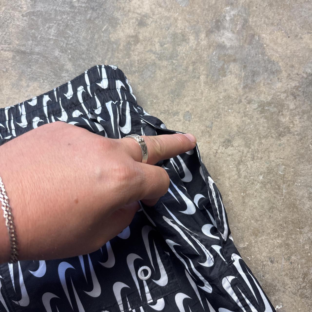 Black and white Nike swim trunks - L
