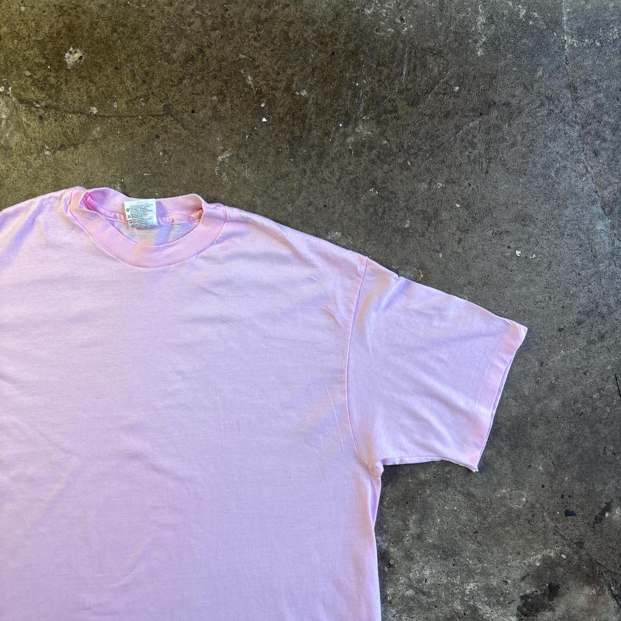 Pink Hanes Single Stitch T-Shirt - XL