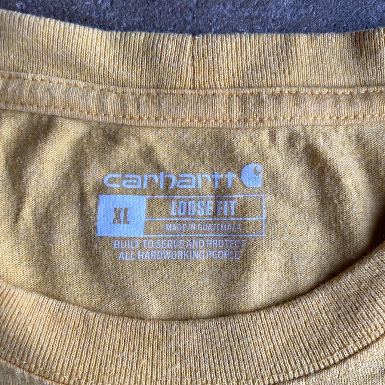 Yellow Single Pocket Carhartt T-Shirt - XL