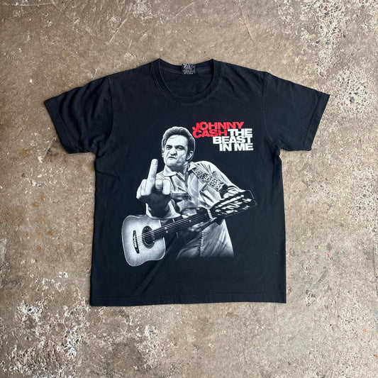 Black Johnny Cash Graphic T-Shirt