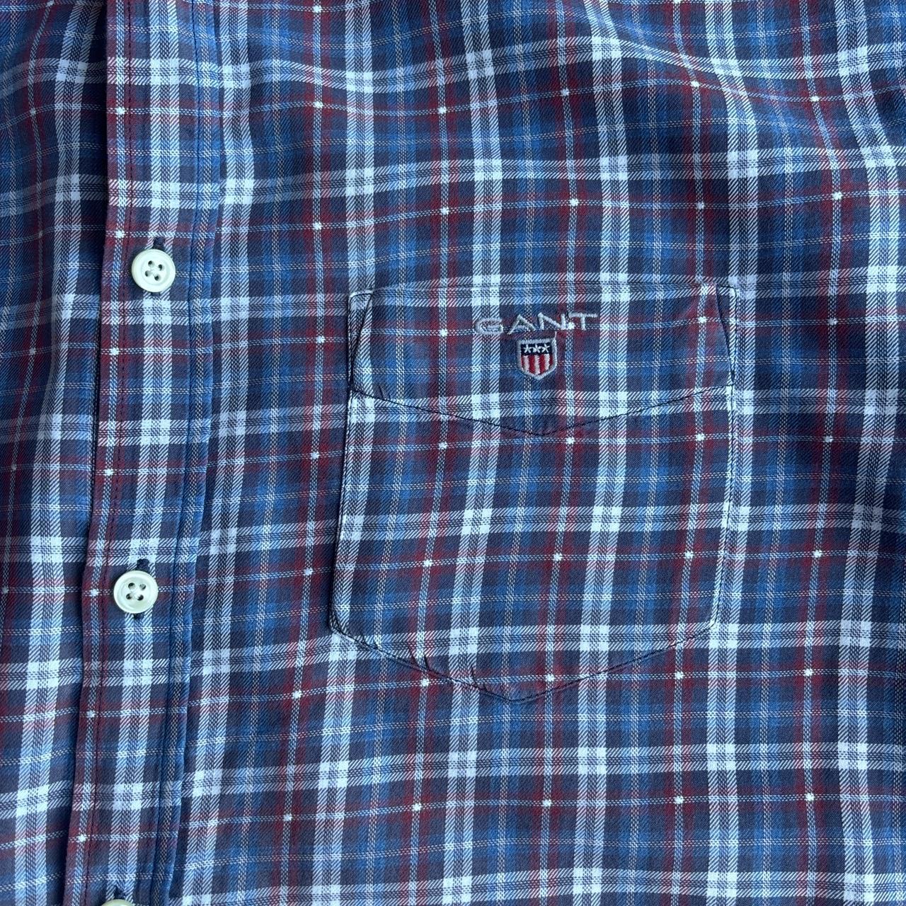 Blue & Red Checkered GANT Long-Sleeve Shirt