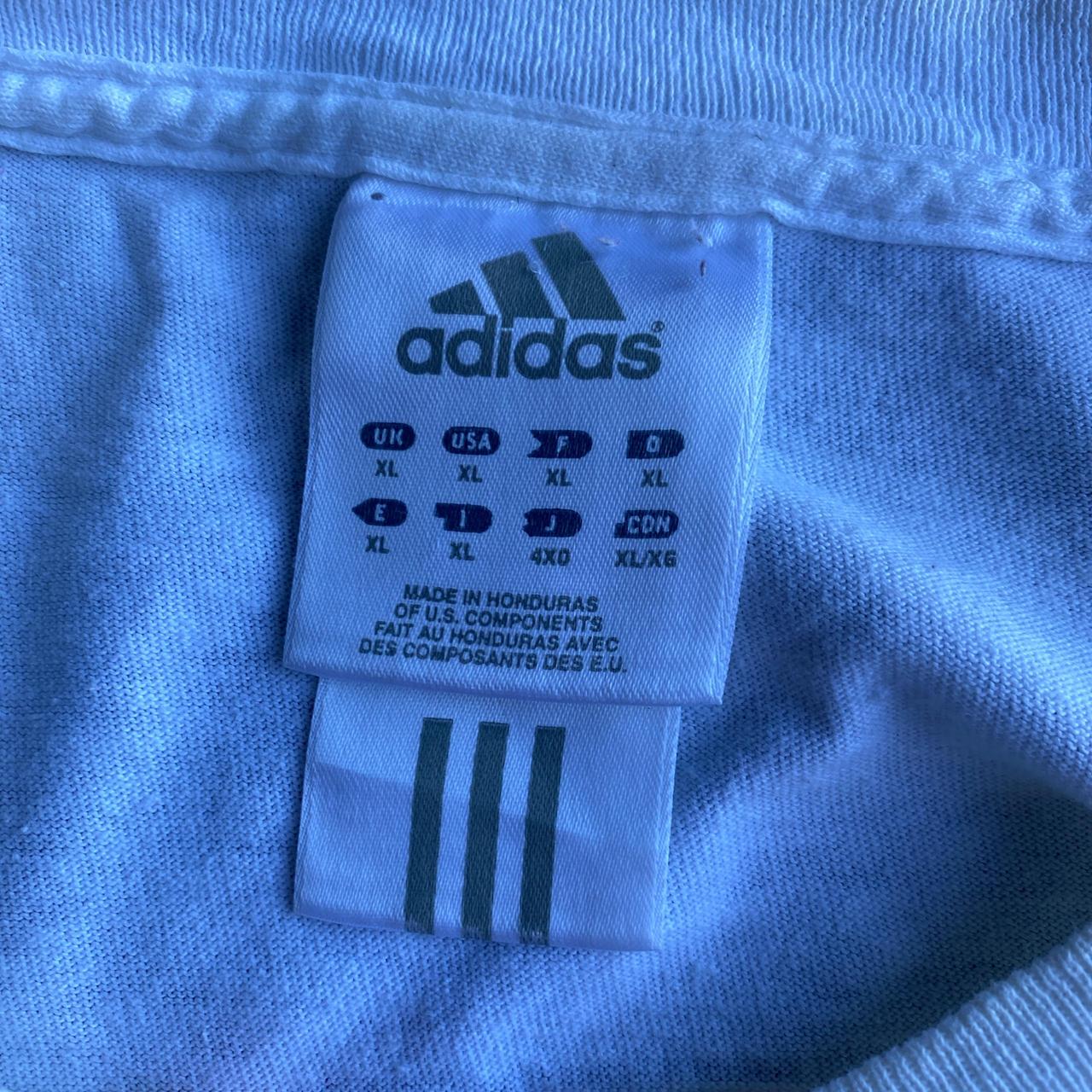 White Adidas Long-Sleeve Graphic Basketball T-Shirt - XL