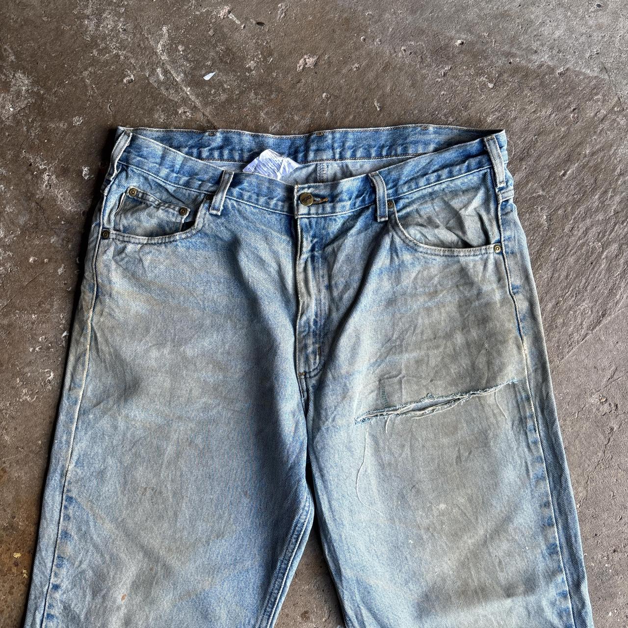 Blue Denim Heavily Distressed Dickies Carhartt