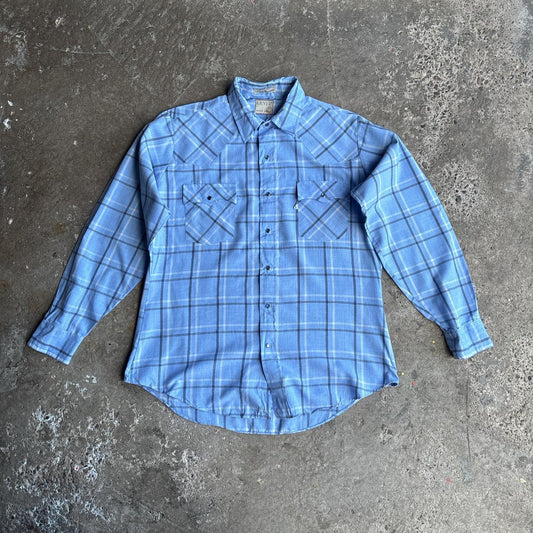 Light Blue Vintage Checkered Levi’s Shirt