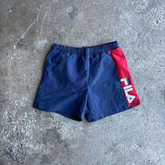 Navy & Red Fila Swim Shorts/Trunks