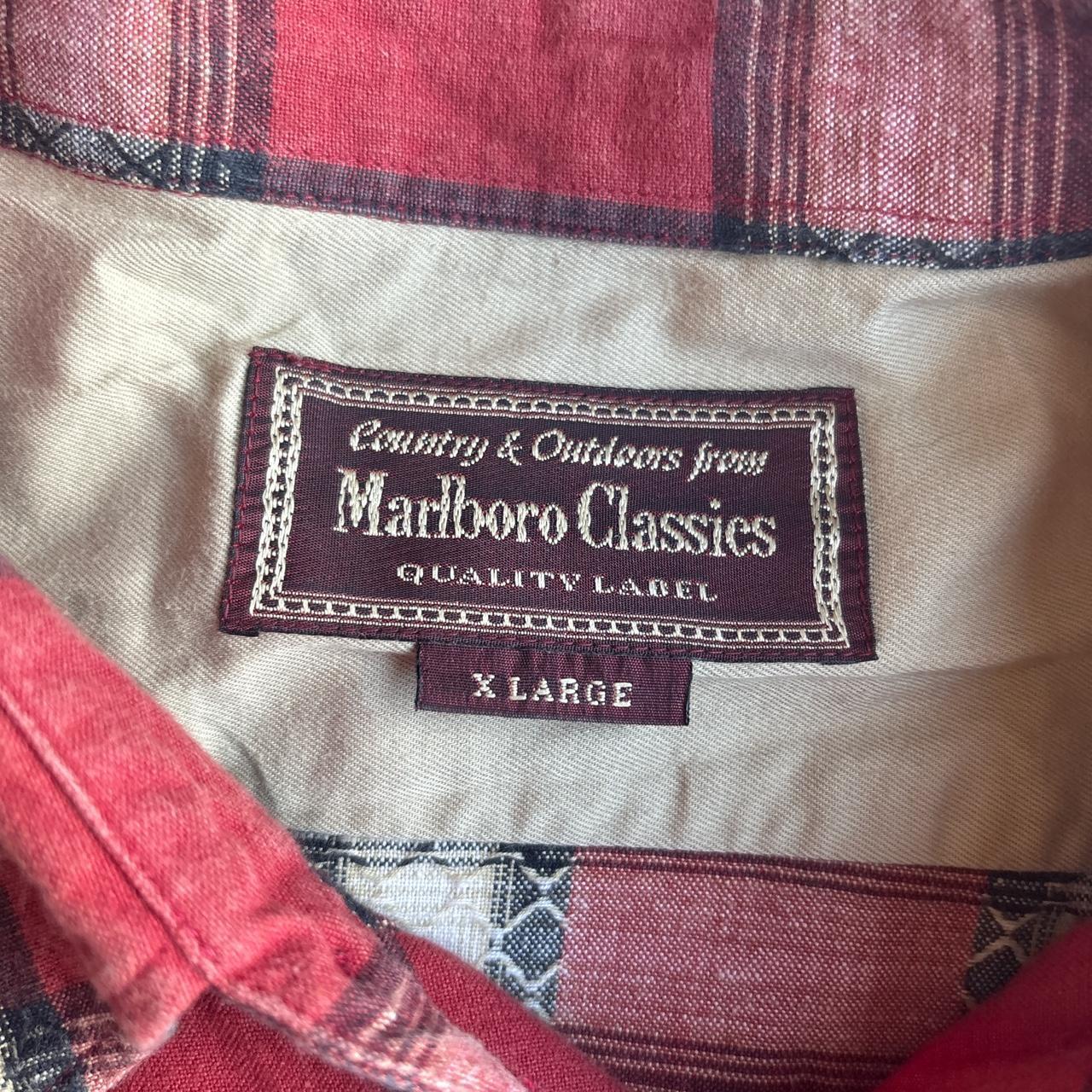 Red Checkered Marlboro Classic Long-Sleeve Shirt