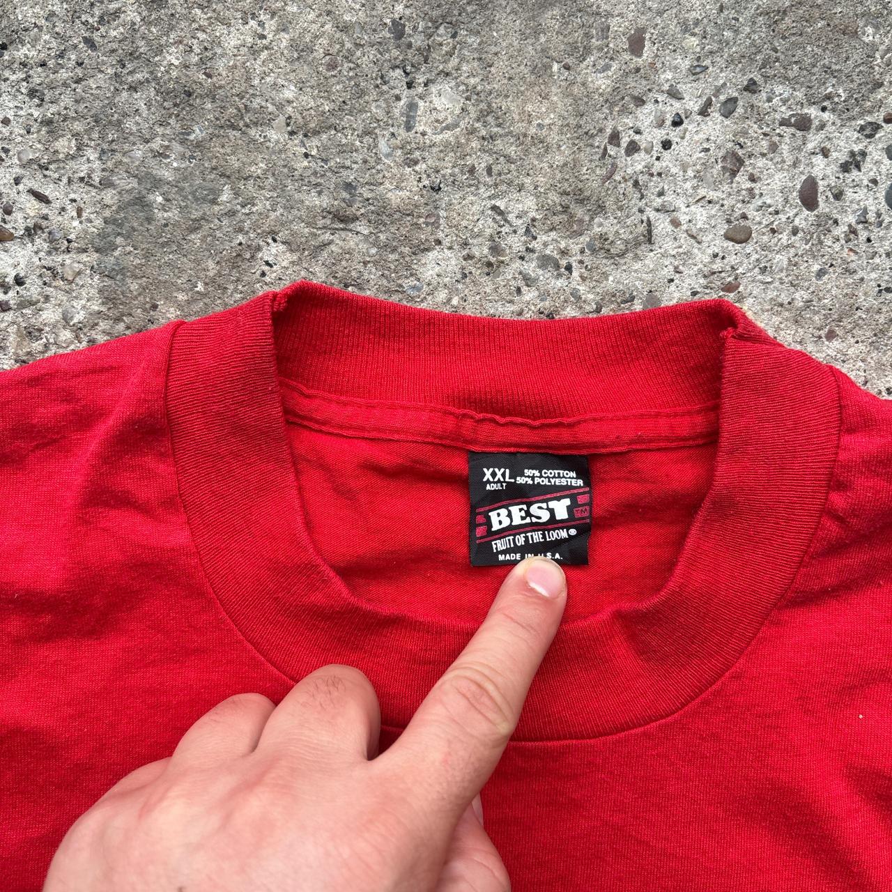 Red ‘Bohemian BBQ’ single stitch tee  - XXL
