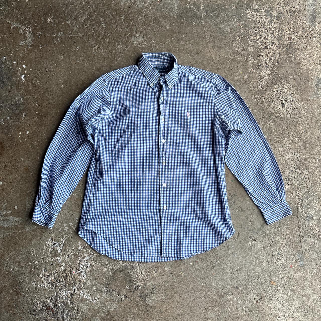 Blue Checkered Ralph Lauren Long-Sleeve Shirt