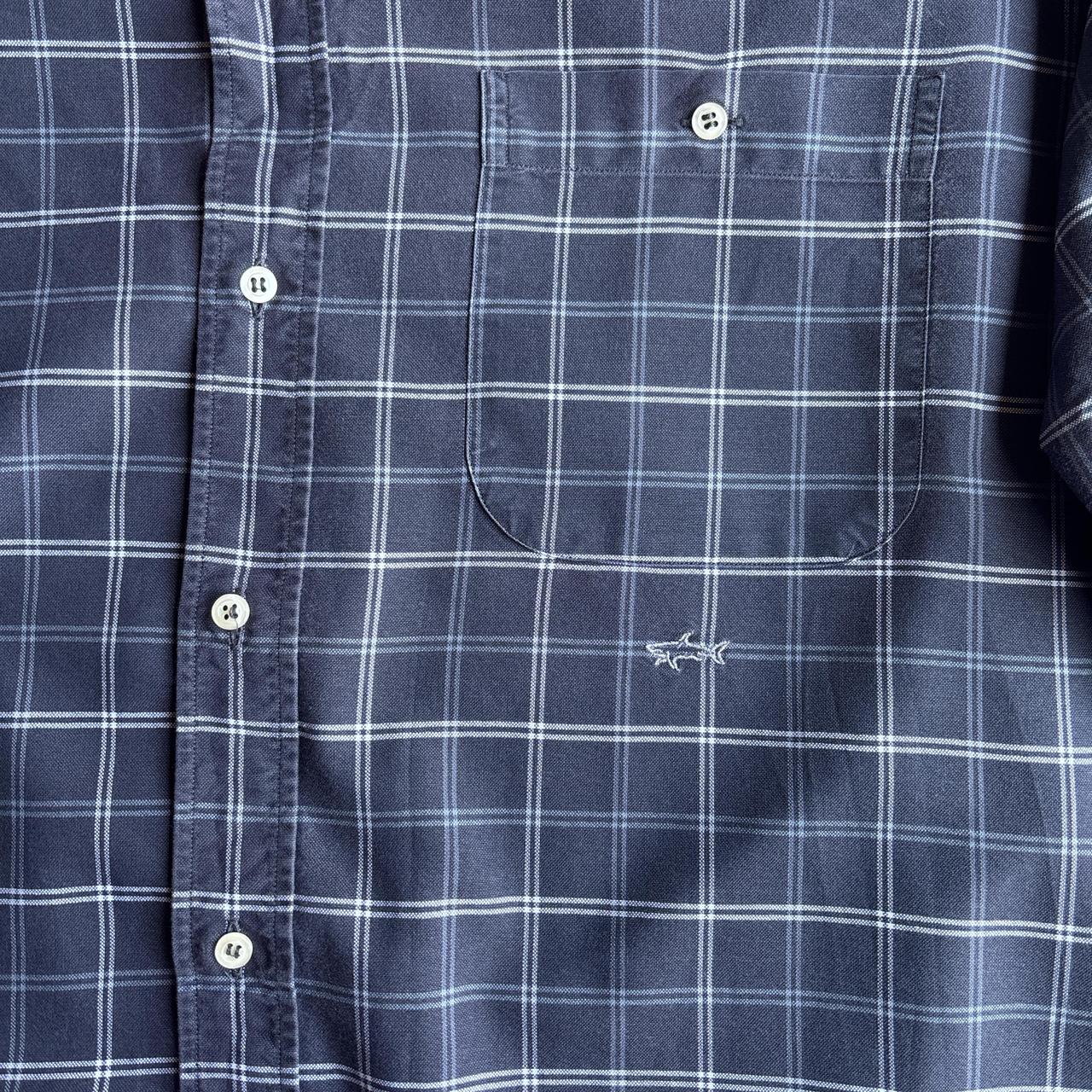 Grey Checkered Paul & Shark Long-Sleeve Shirt