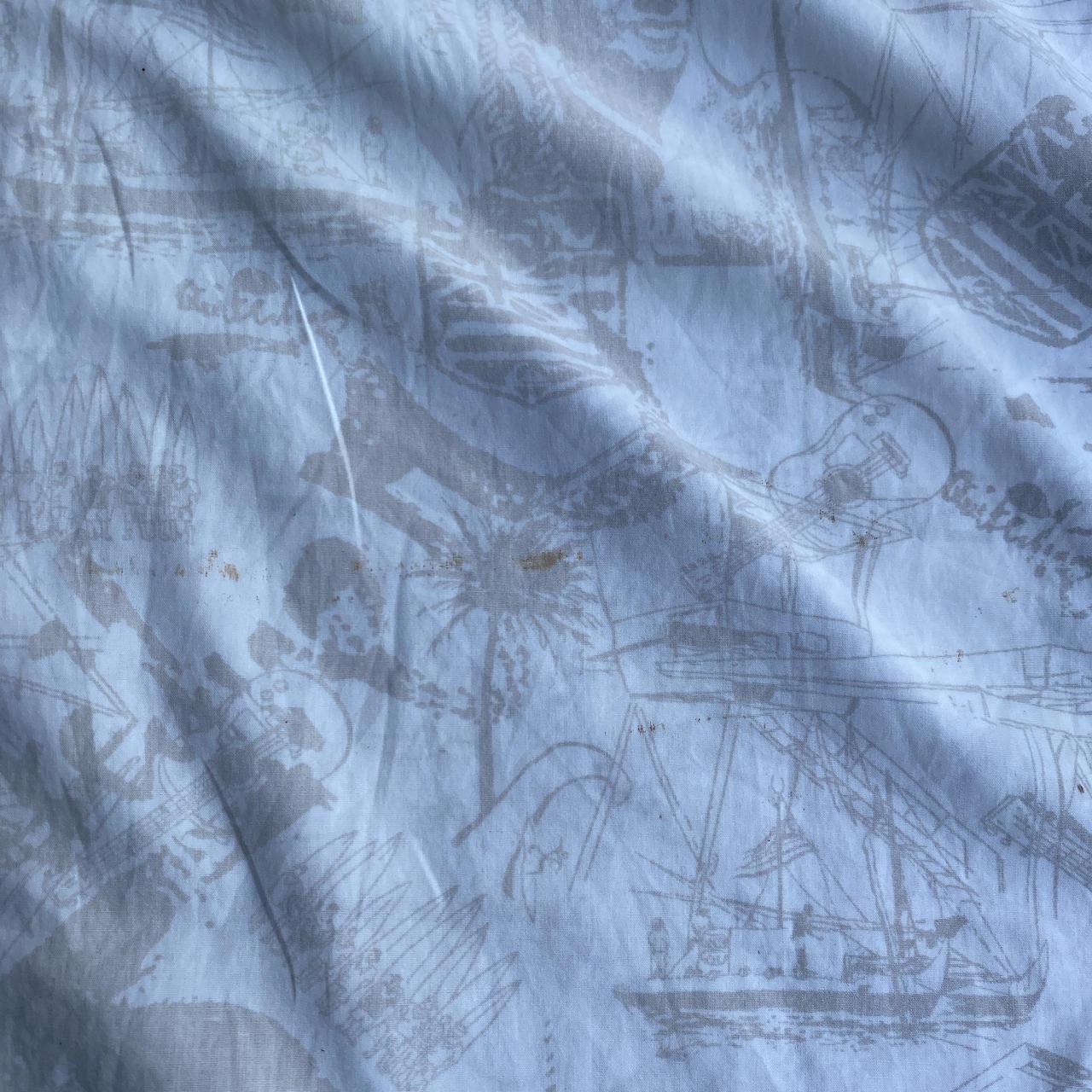 White Graphic Hawaiian Style Quiksilver Short Sleeve Shirt - 2XL