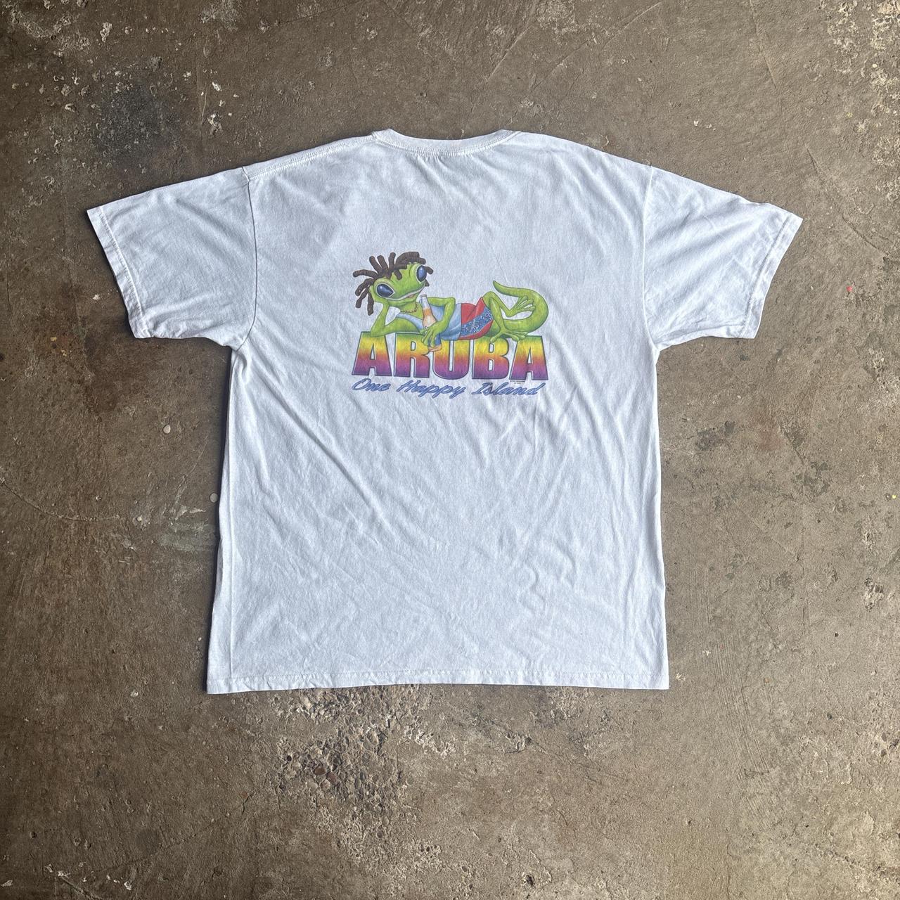 Vintage White Graphic Hotel T-Shirt - XL
