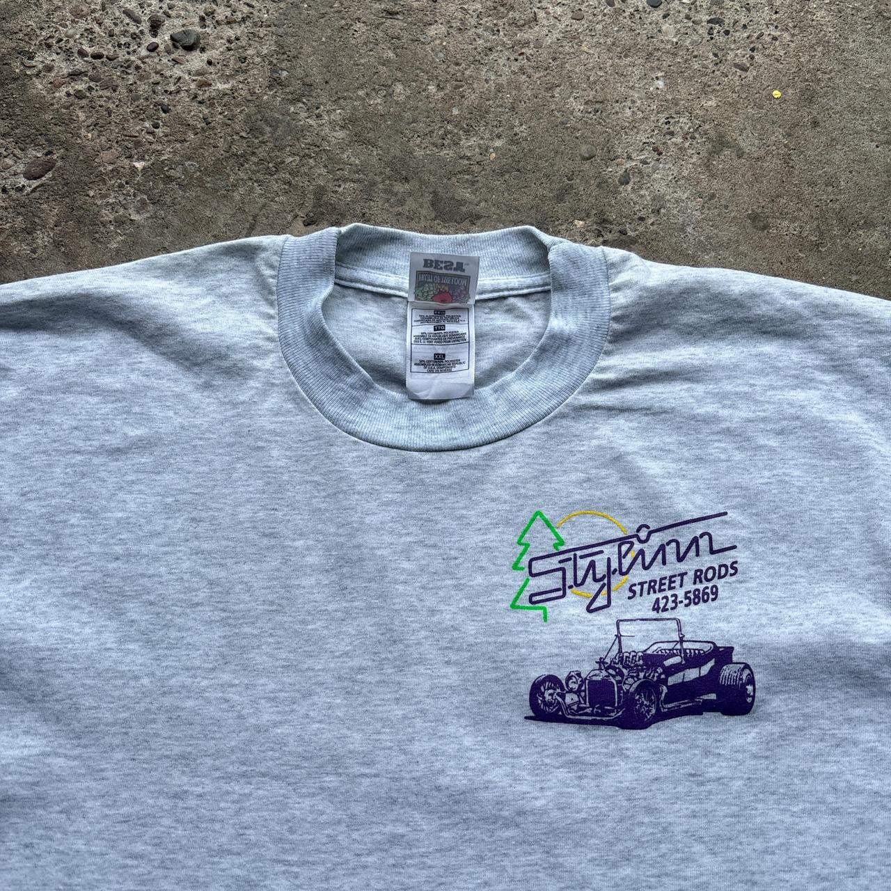 Vintage Grey single stitch graphic tee with ‘Stylin Street Rods’ graphic -