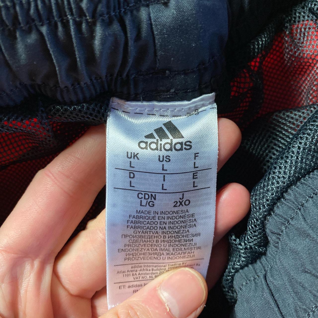 Black & Red Adidas Swim Shorts - L