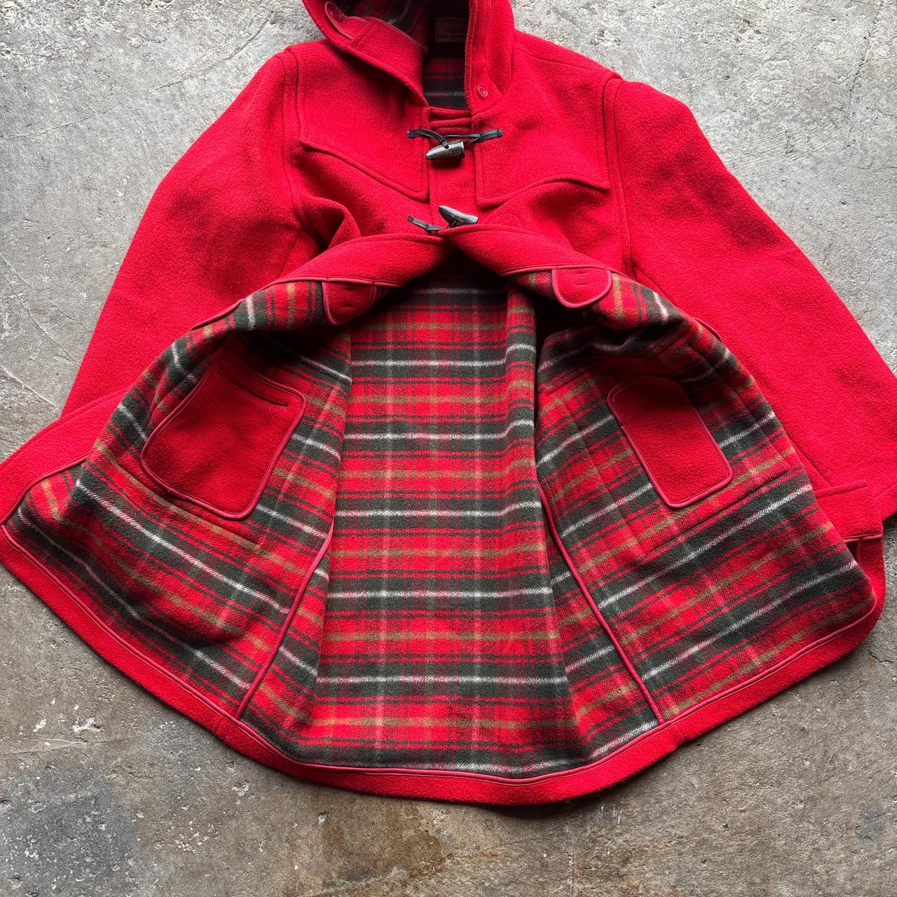 Red Montgomery by John Partridge wool duffle coat with flannel lining