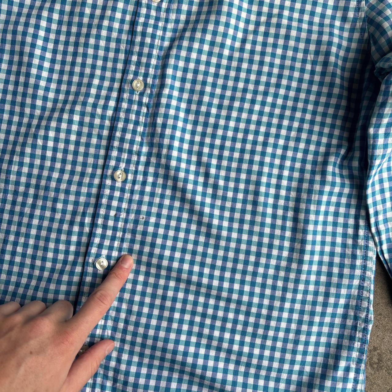 Blue Gingham Armani Exchange Button Up Shirt  - S