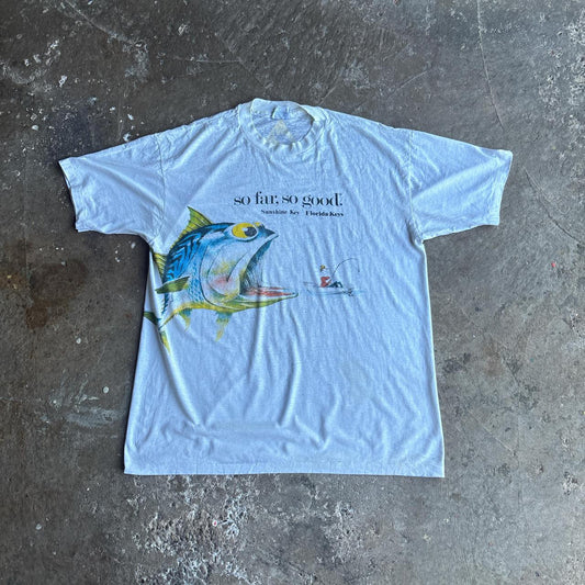 White Single Stitch Vintage Graphic T-Shirt