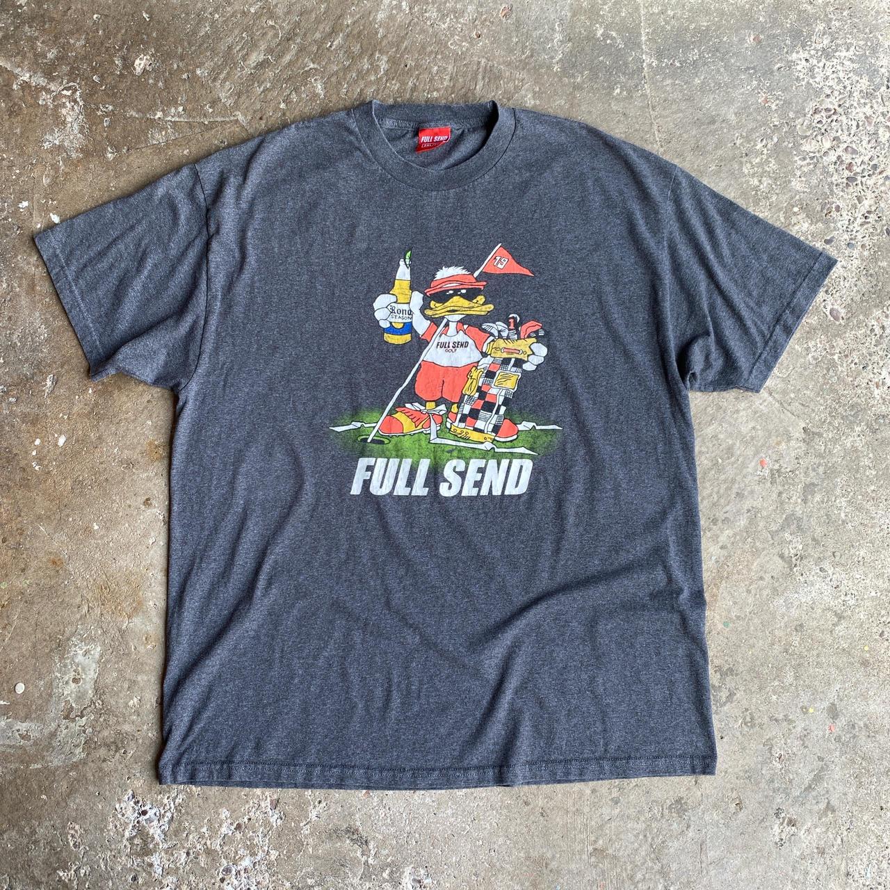 Grey Full Send x Nelk Golf graphic tee