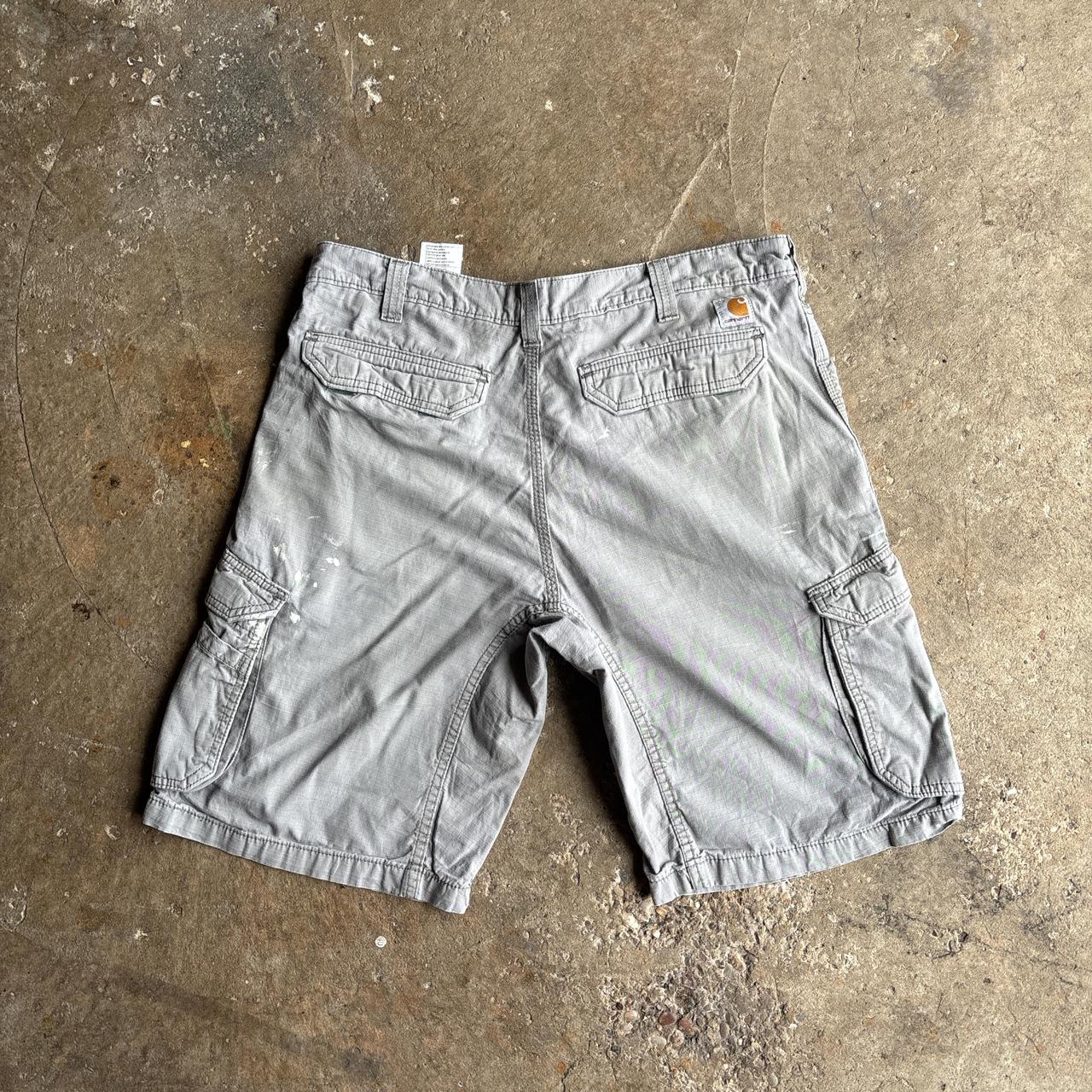 Grey Carhartt Cargo Shorts w/ Paint Splatter