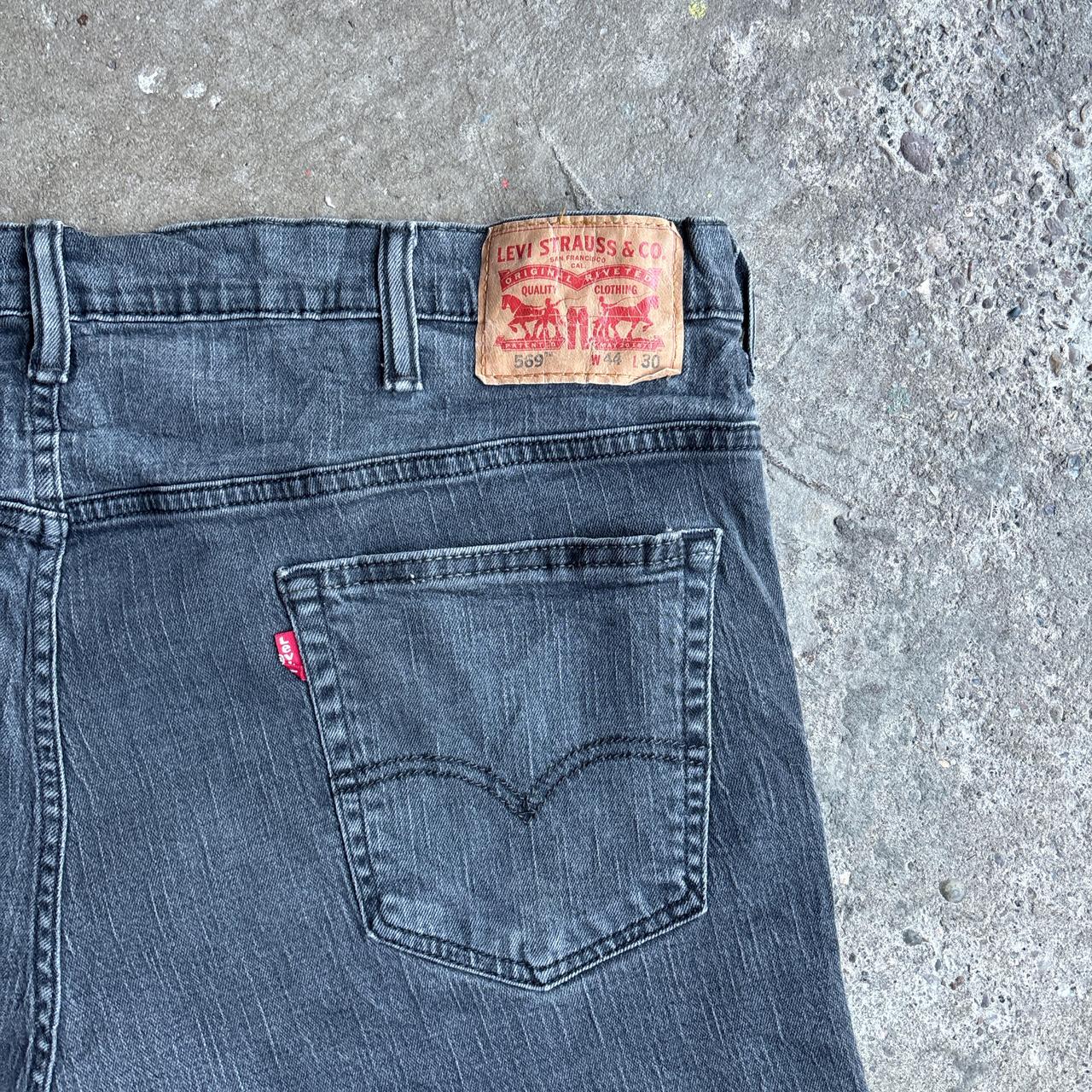 Washed Black Denim Cut Levi’s 569 Jean Shorts