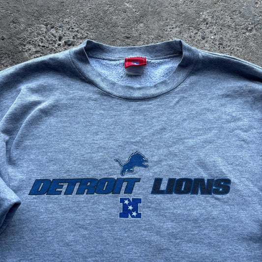 Grey Detroit Lions NFL Sweatshirt - XL