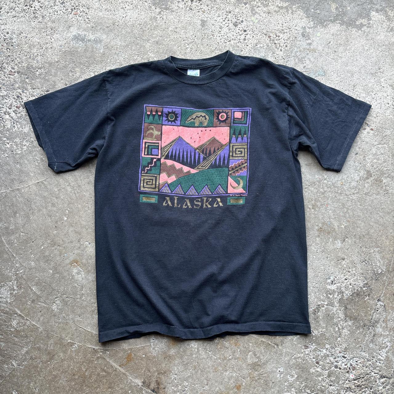 Vintage black Alaska single stitch tee - XL