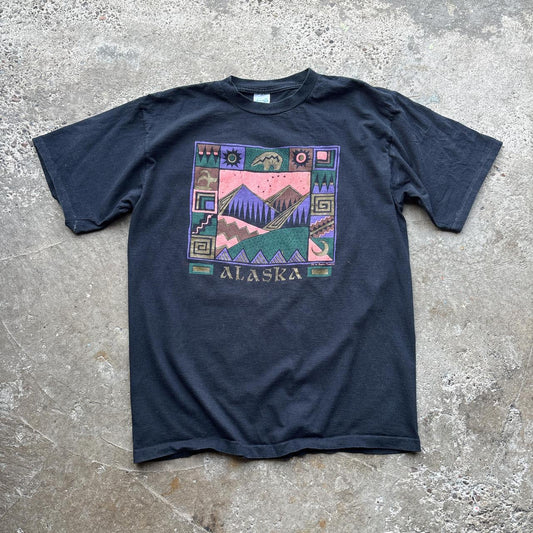 Vintage black Alaska single stitch tee - XL