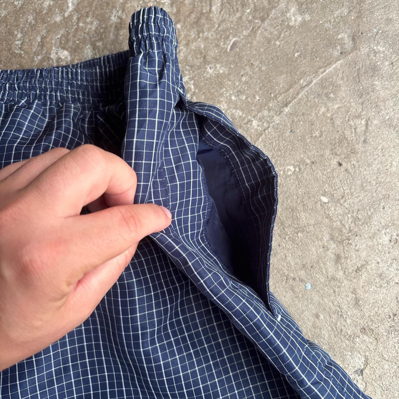 00s Navy and white chequered Umbro Shorts - XXL