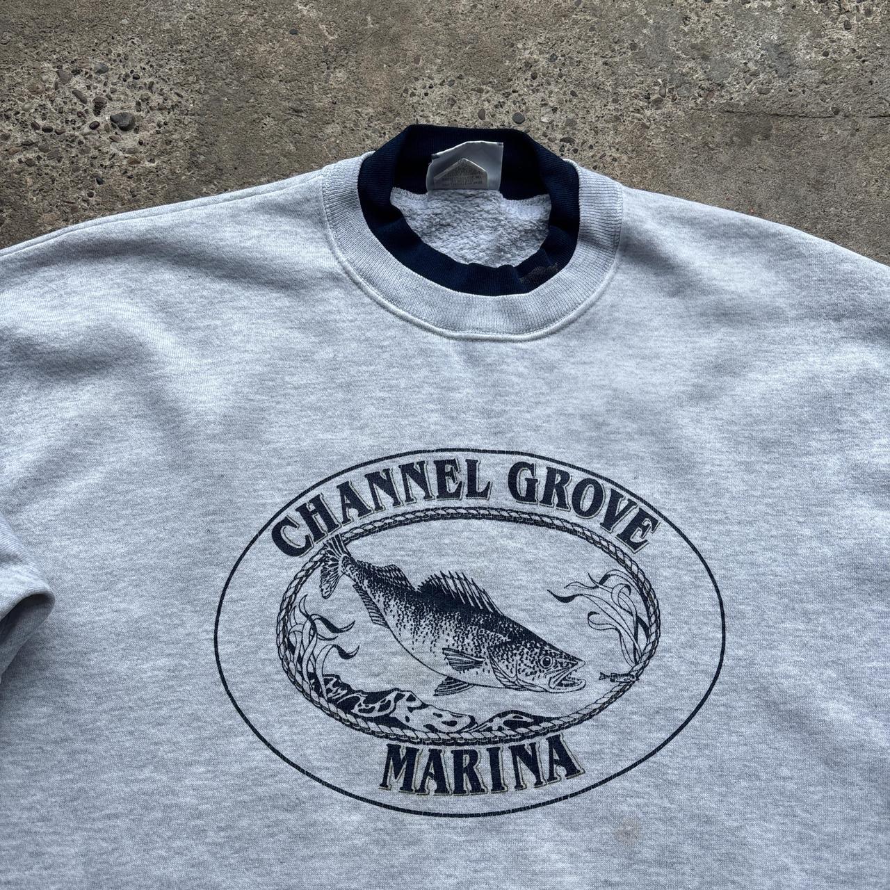 Grey and navy Lee graphic sweatshirt - L