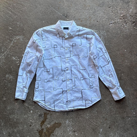 White Burton Embroidered Long-Sleeve Shirt