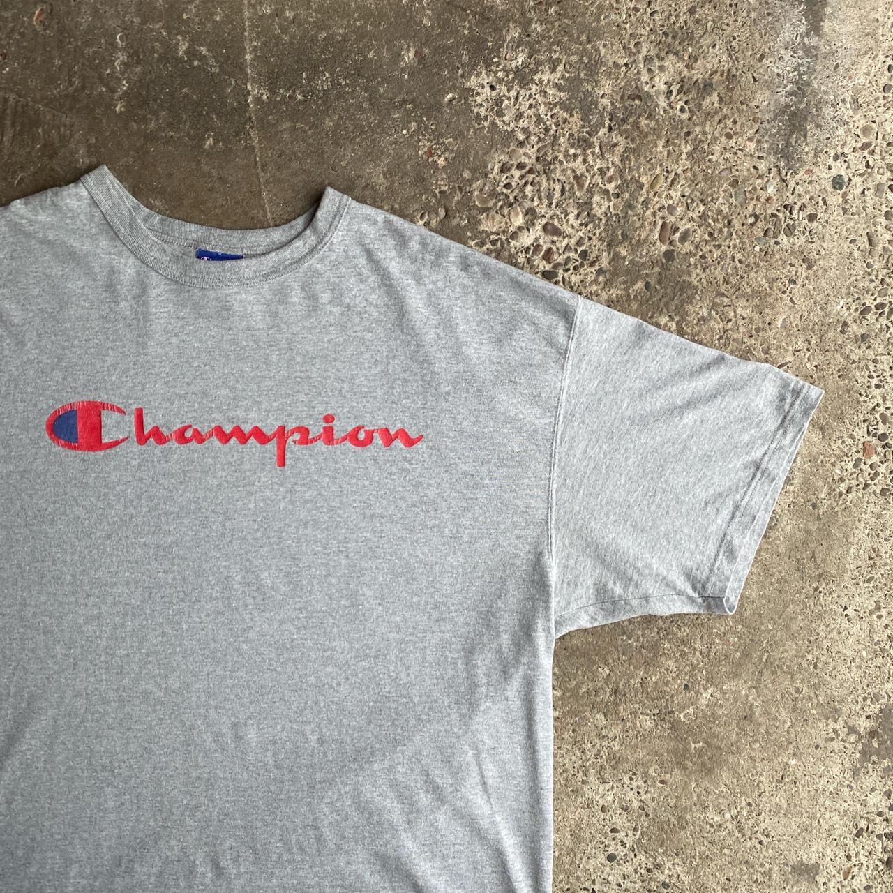 Grey Graphic Champion T-Shirt - XL