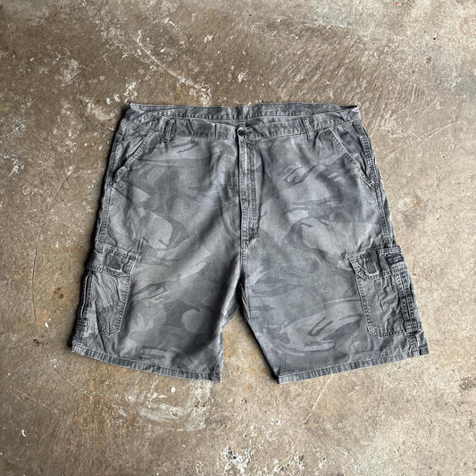 Wrangler Grey Camo Cargo Shorts w/ Relaxed Fit