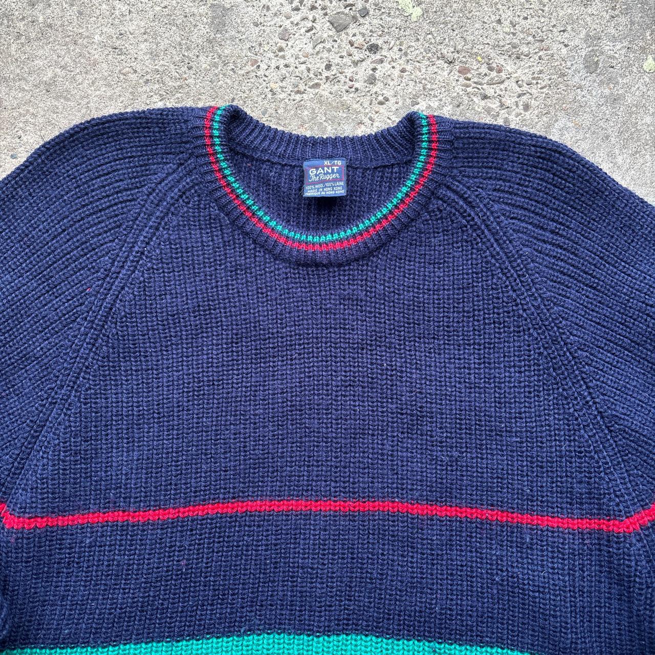 Vintage Navy Gant knitted sweater with striped pattern