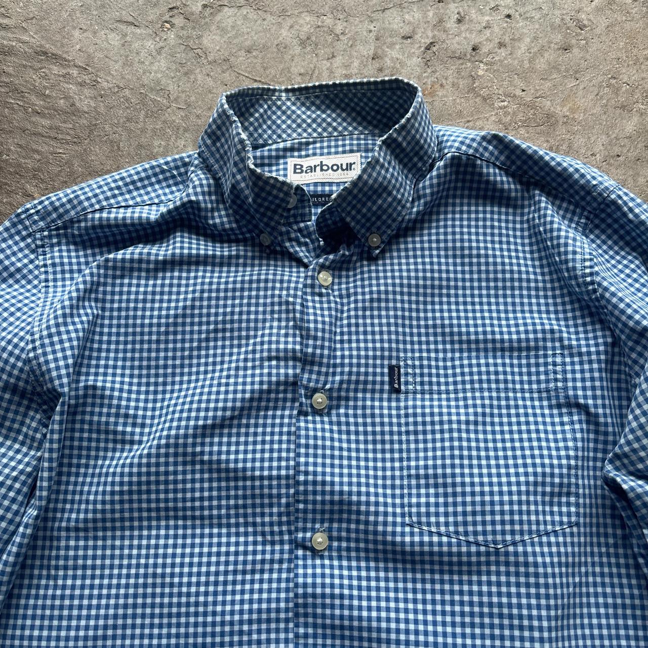 Blue gingham Barbour Shirt - M