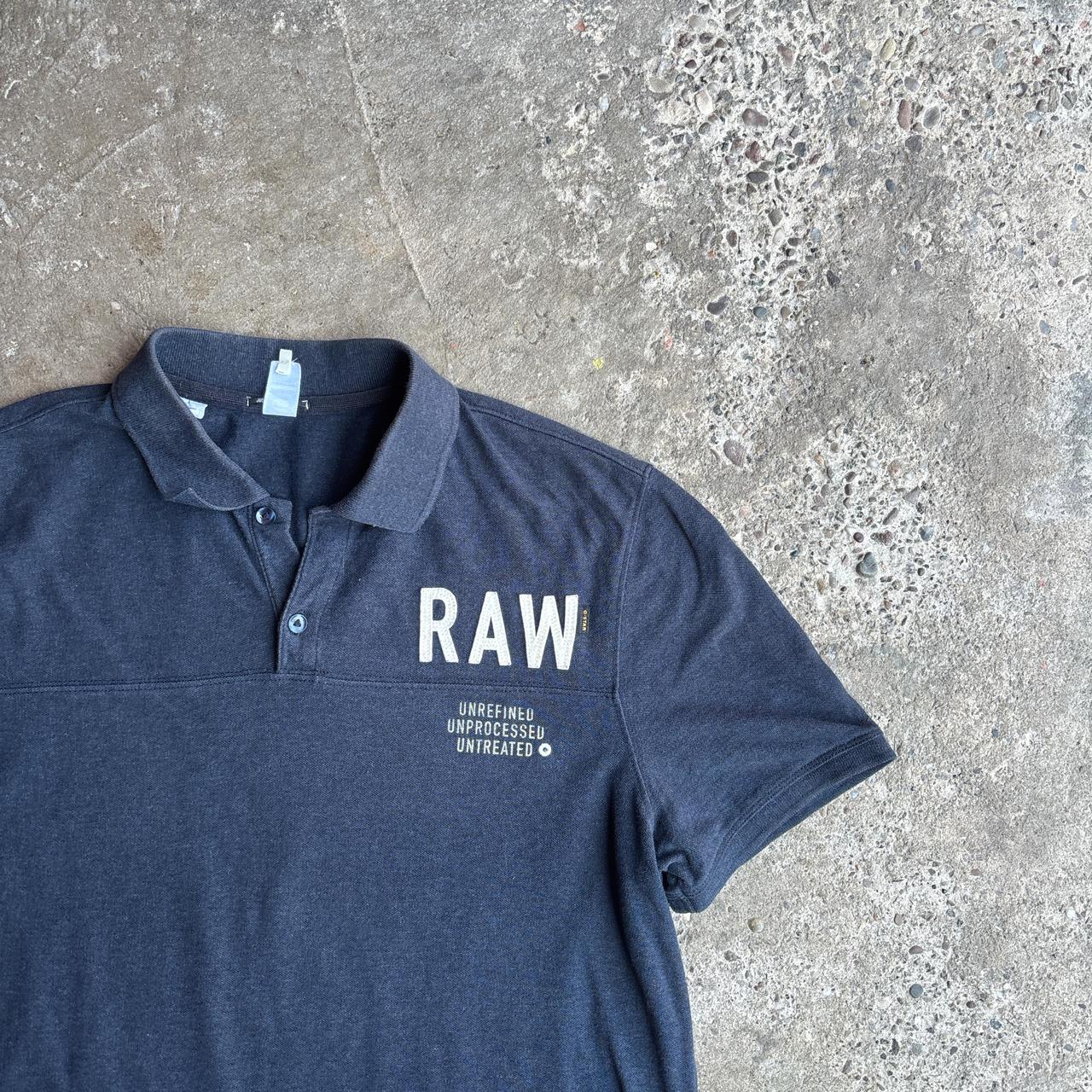 Navy G-STAR RAW Embroidered Polo Shirt