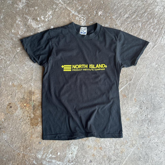 Black Compass single stitch tee
