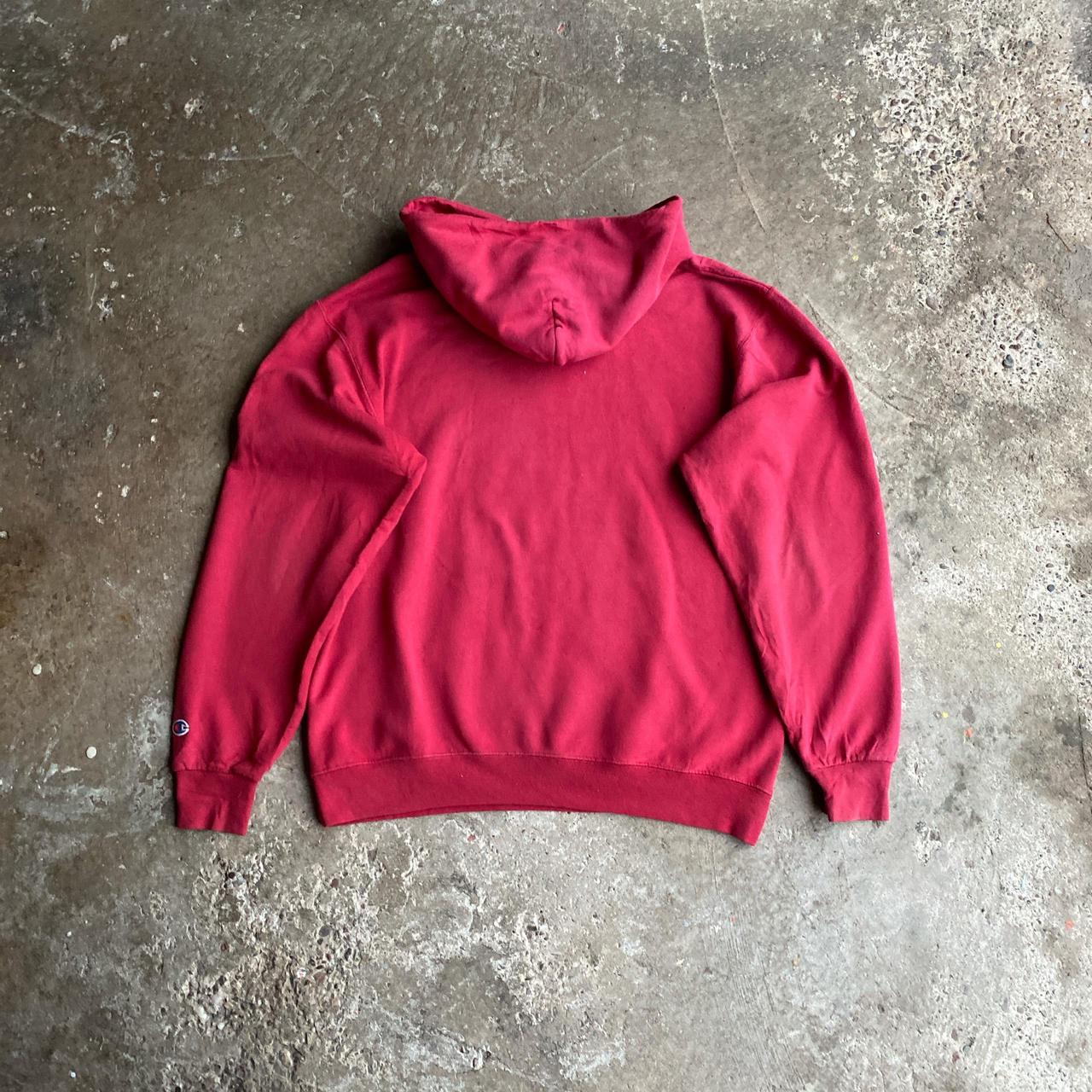 Red Champion Graphic College Hoodie - M