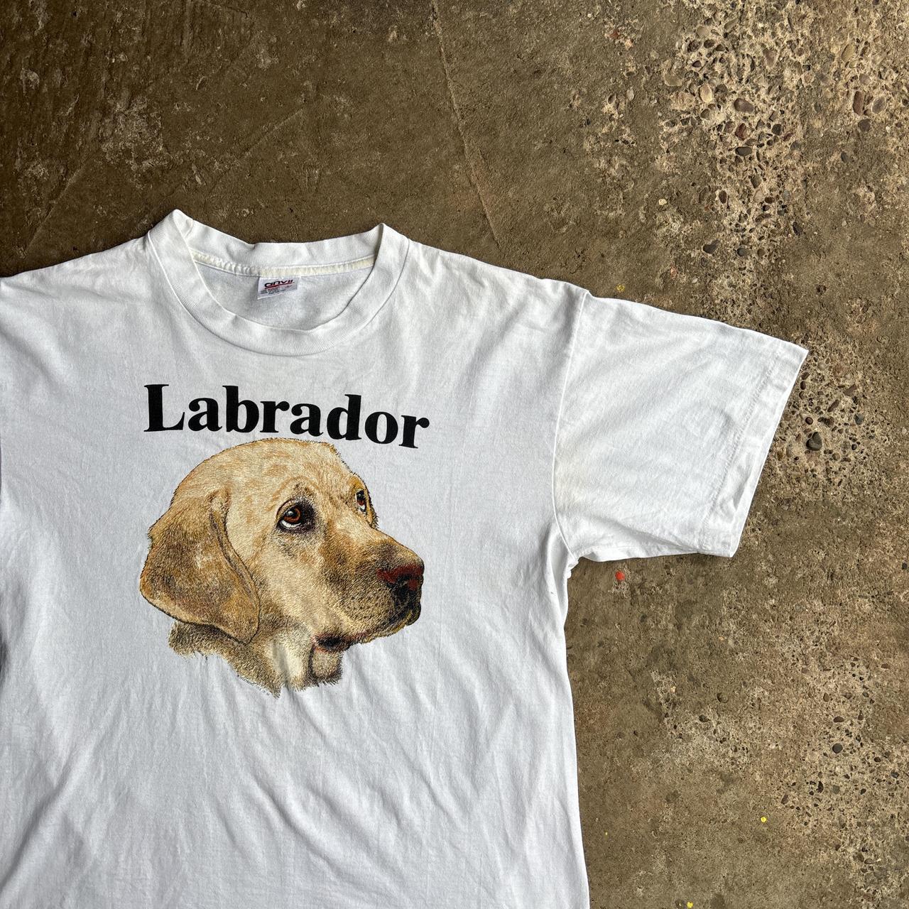 Vintage White Labrador Graphic T-Shirt - L