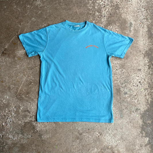 Blue Weird Fish Graphic T-Shirt - M