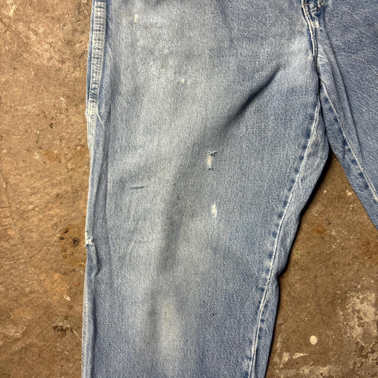 Blue Distressed Denim Dickies Carpenter Jeans - W34