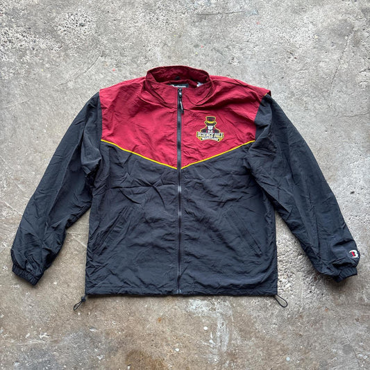 Burgundy and black Boathouse Sports track jacket with wrestling embroidered