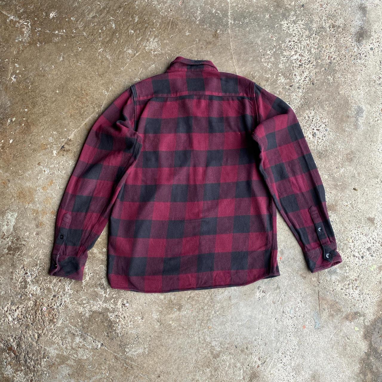 Burgundy & Black Checkered Dickies Shirt - M