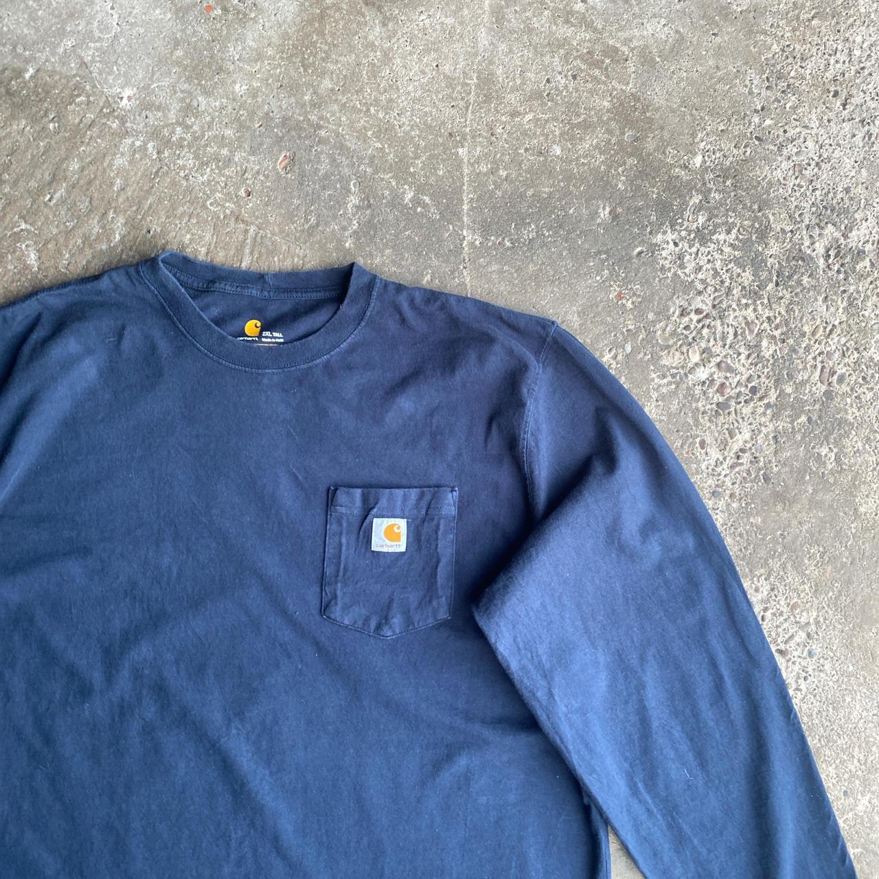 Navy Long Sleeve Carhartt T-Shirt - 2XL