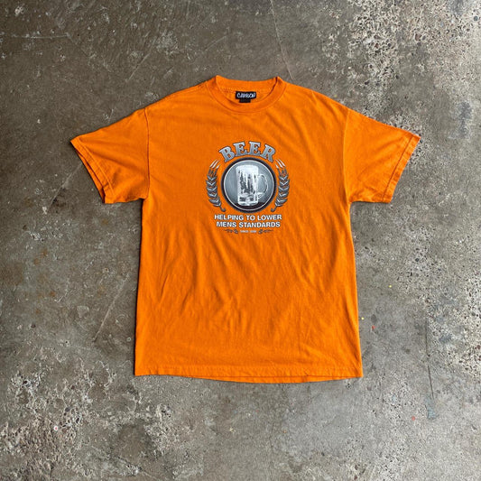 Orange ‘Carbon’ Graphic Beer T-Shirt - M