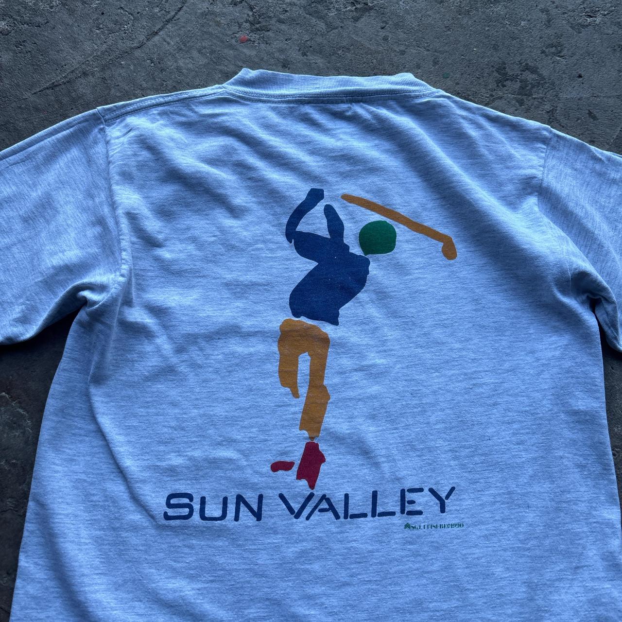 Vintage Grey graphic tee with golf print -  M