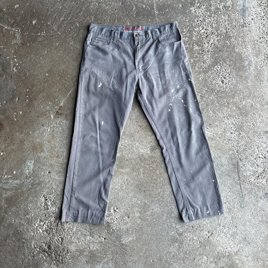 Grey Dickies Paint Splattered Workwear Pants - W36