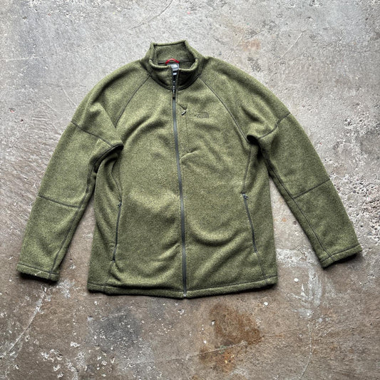Khaki Green The North Face fleece - L